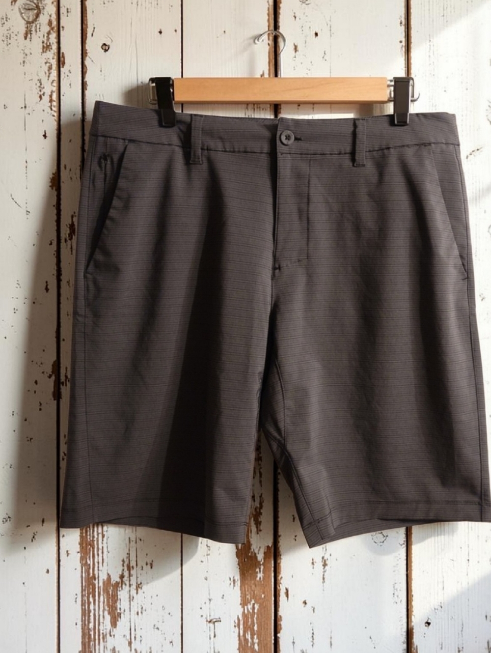 Hang Ten Men’s Hybrid Shorts Size 36 Gray Boardshorts Stretch Quick Dry Like New